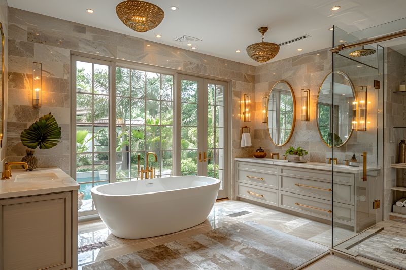 Elegant Tub and Vanity Setup